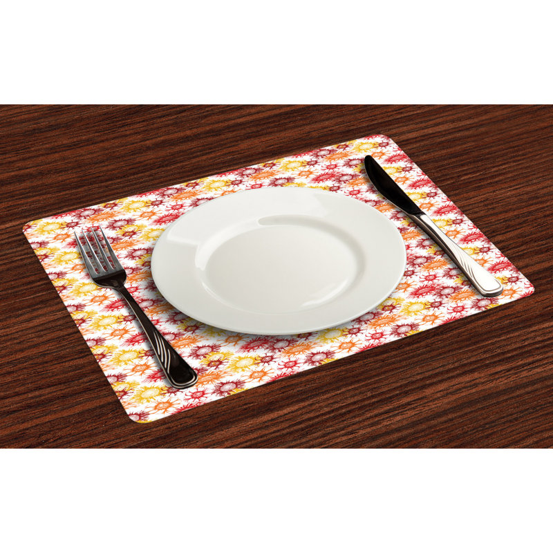 Polyester Floral Rectangle Placemat