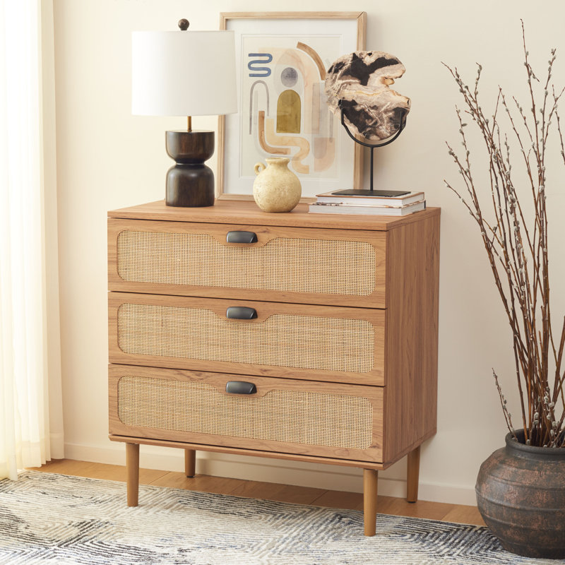 Commode 3 tiroirs Irelia, Chêne