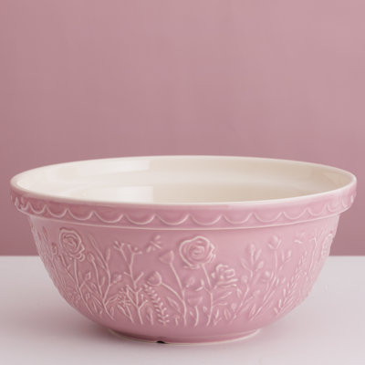 In The Meadow Rose, Pink Size 12 Mixing Bowl 11.75"