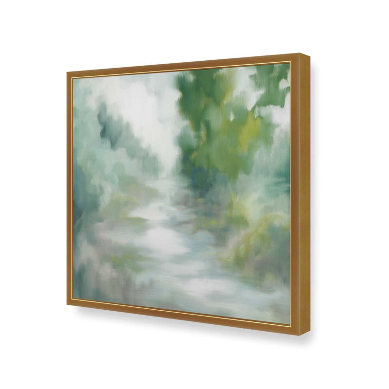 Impression sur toile Riverbend Passage, H 21,75 po x l 21,75 po, Or poli