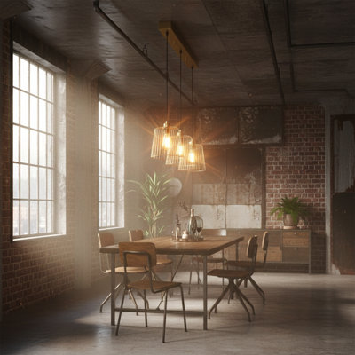 Luminaire suspendu géométrique moderne 3 lumières Aurelius