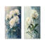 Pivoines aqua et ombres géométriques I - collection d'art mural floral 2 panneaux-1520937624-1520937627