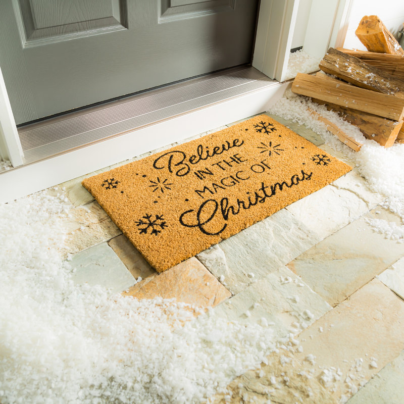 Dhanjay Magic of Christmas 28 po x 16 po Tapis de porte antidérapant pour l'extérieur