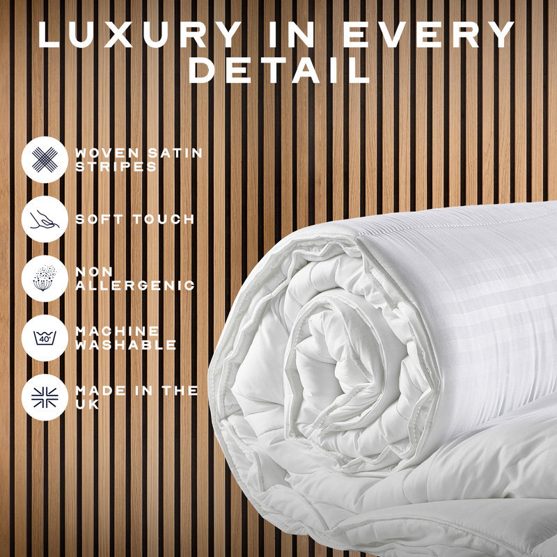 Snuggledown Luxuriously Hotel Soft & Cosy Duvet 4.5 Tog Premium Summer Quilt Washable with 2 Pillows, Single