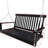 Outdoor Wood Swing Bench With , Hanging . Black, 800 Lbs Capacity, Easy To Assemble In Patio, Garden, Yard, Load Capacity. Assembly For Garden Porch, Backyard