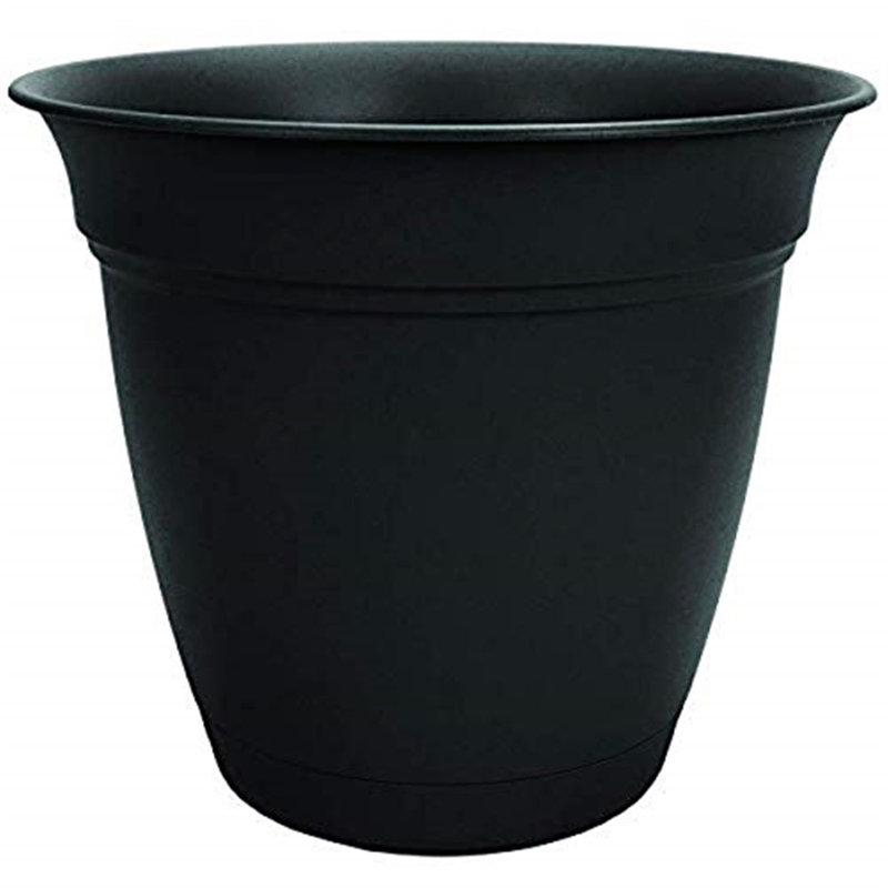 Daekwan Pot Planter, Black, 12" x 12" x 12"