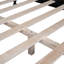 Structure de lit double en bois pleine grandeur, lit plateforme de style rétro avec support en lattes de bois-1065912770-1065912771