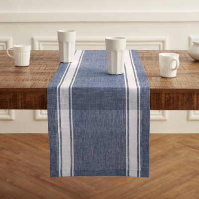 Country Stripe - 100% Pure Linen Table Runner