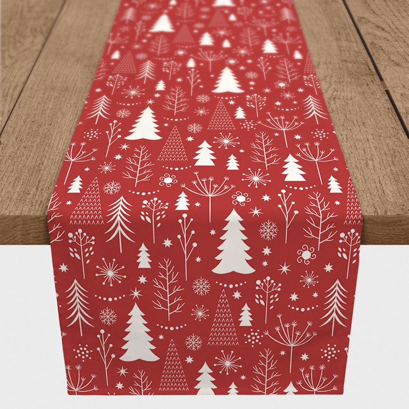 Delka Abstract Christmas Table Runner, 90" x 16"