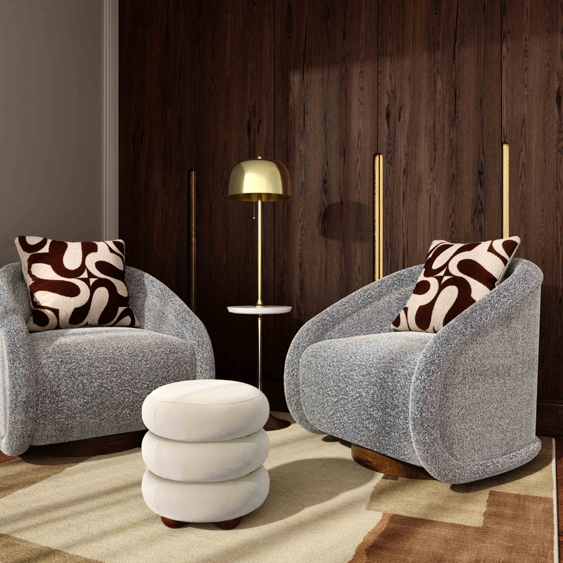  Fauteuil pivotant Boucle, Mélange de polyester gris