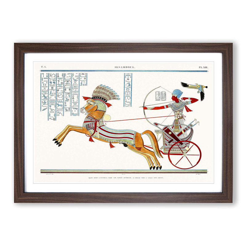 Great Speos by J.F. Champollion - Picture Frame Painting Print, Walnut Framed, 27cm H x 36cm W x 2cm D