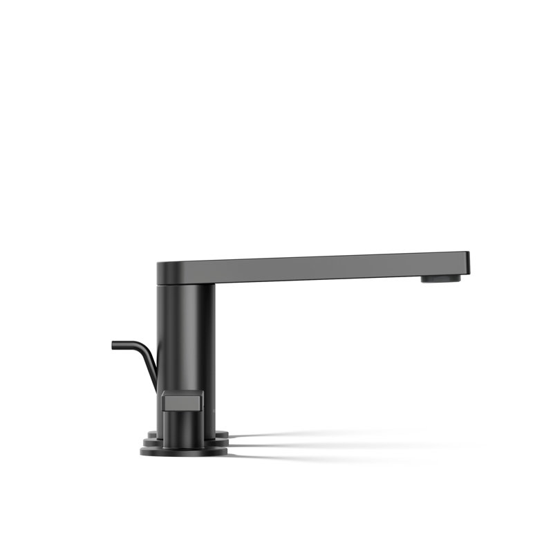 Composed Widespread Bathroom Faucet with Drain Assembly, Matte Black