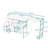 Kitchen Island with Extendable Dining Table, Open Shelves, 3 Drawers and Power Outlet-2085342657