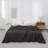 Linen Cotton Flat Sheet(Navy Blue,King)-127119717-127119706