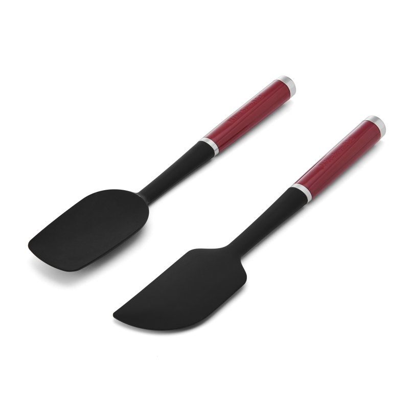 KitchenAid 2pc Silicone Spatula Set – Almond Cream, Red