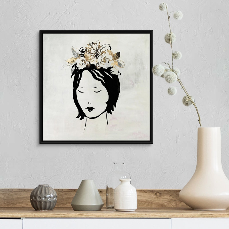 Reproduction d’art sur toile « féminin II » par Aimee Wilson, H 18 po x l 18 po x P 1,75 po, Cadre noir
