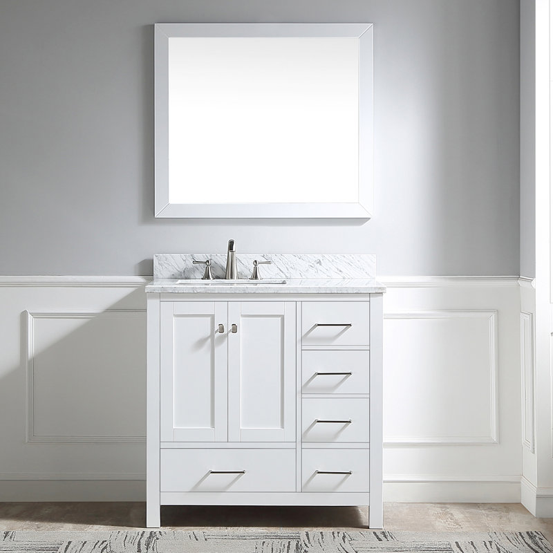 Linton 36" Single Bathroom Vanity Set, White
