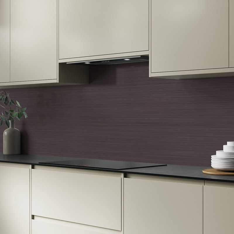 Aluminium Kitchen Hob Splashback, 305 cm x 75 cm, Brushed Copper/Brushed Carbon