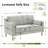 Lagoa 59.8" W Boucle Square Arm Loveseat -1553399630