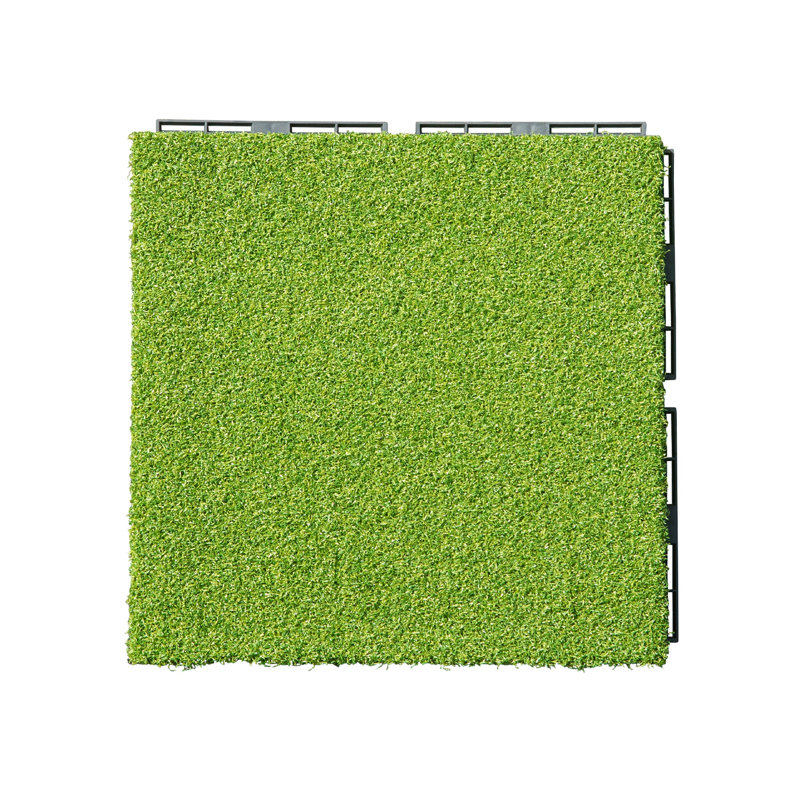 Interlocking Artificial Grass Deck Tiles - Durable Plastic Outdoor Flooring for Patio, Balcony & Rooftop, 8