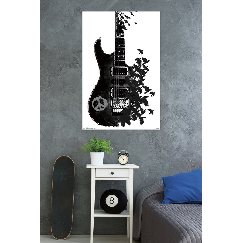 Impression sur papier guitare crow