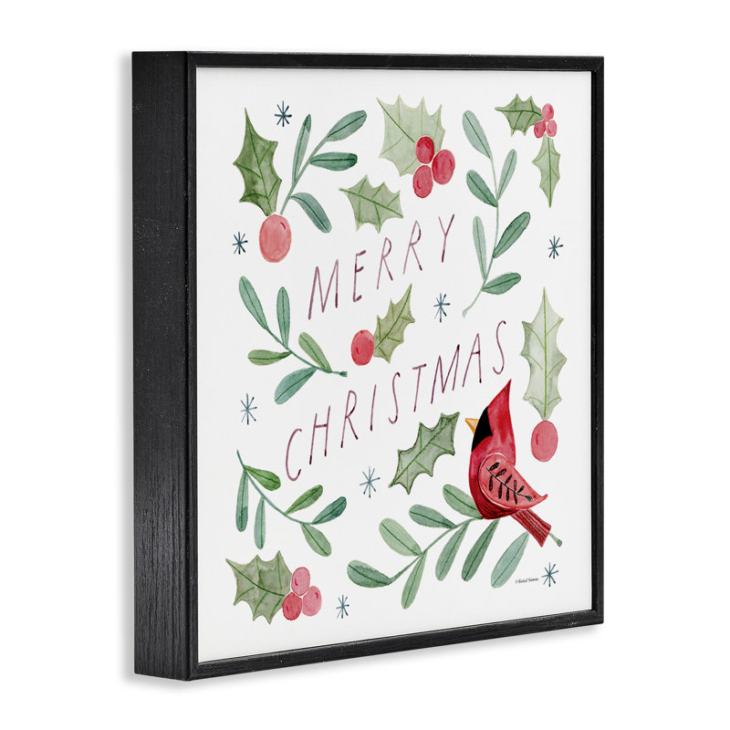 «Soft Whimsical Christmas», estampe numérique encadrée par Rachel Nieman, Giclée encadrée noir minuit, H 17 po x l 17 po