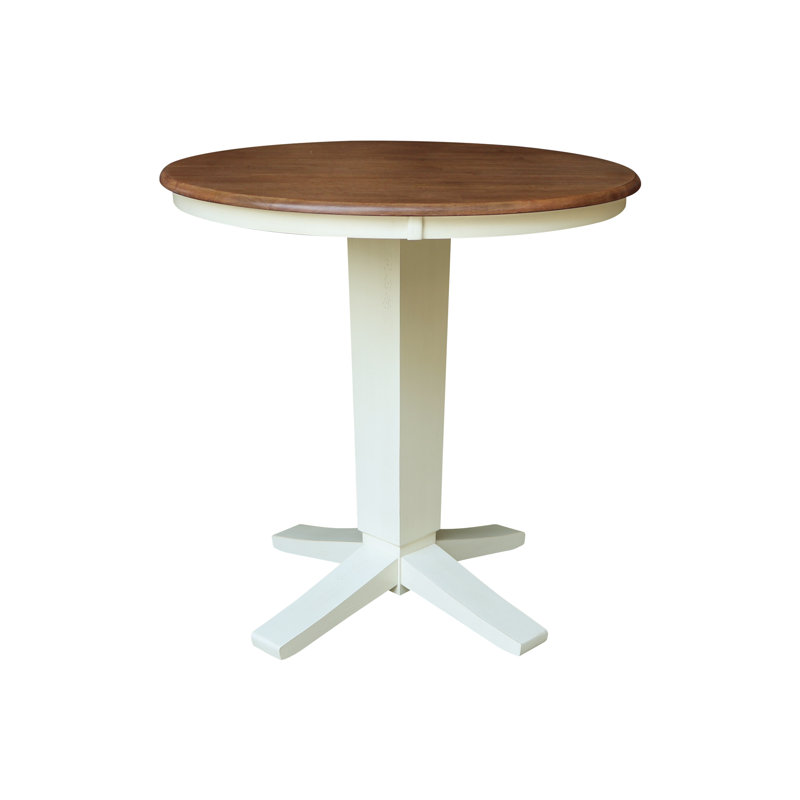 Table de salle à manger Scalla, H 35,9 po x L 36 po x l 36 po, Noyer blanc / écorce