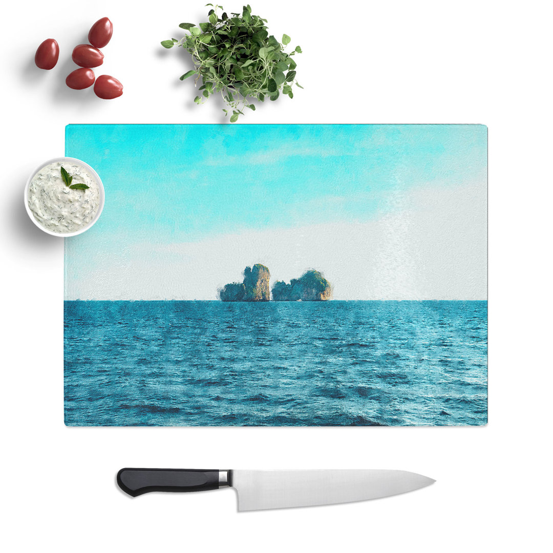 Rocks in the Phi Phi Islands Thailand Painting Chopping Board
