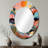 Pellie Pink Blue Minimalims Explosion - Minimalism Mirror, Modern Decorative Wall Mirror, Printed Metal Art-230047767-230047763