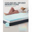 Grand matelas en mousse viscoélastique gélifiée mi-ferme de 12 po Cushiony, technologie de refroidissement-532676818-532676816
