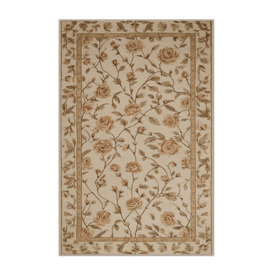  Tapis lavable champêtre rose