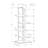 Blalock Bookshelf, Bookcase, Etagere, 5 Tier, 60"H, Office, Bedroom, Metal, Laminate-123139730