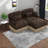 Movable Ottoman Leopard Chenille Sofas, Modern Modular Couch For Home