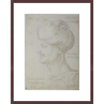 Tête de Souleiman le Magnifique (1494-1566) par Albrecht Dürer - estampe numérique encadrée