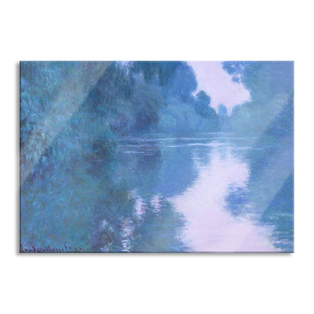 Glasbild Häuser am Ufer der Zaan von Claude Monet