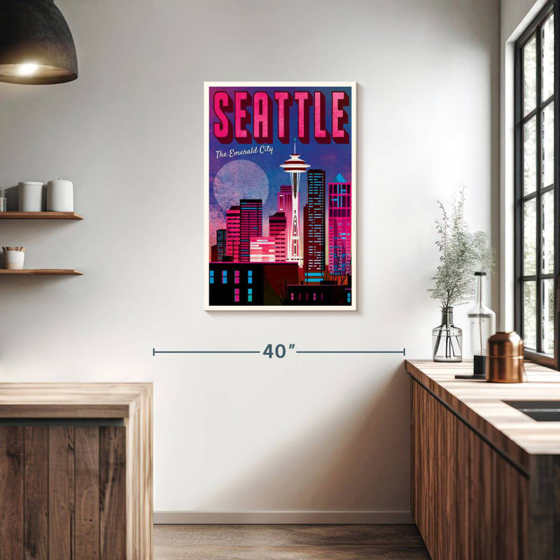 The Emerald City Seattle, H 36 po x l 24 po