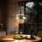 3-Light Black Modern Small Dimmable Drum Chandelier