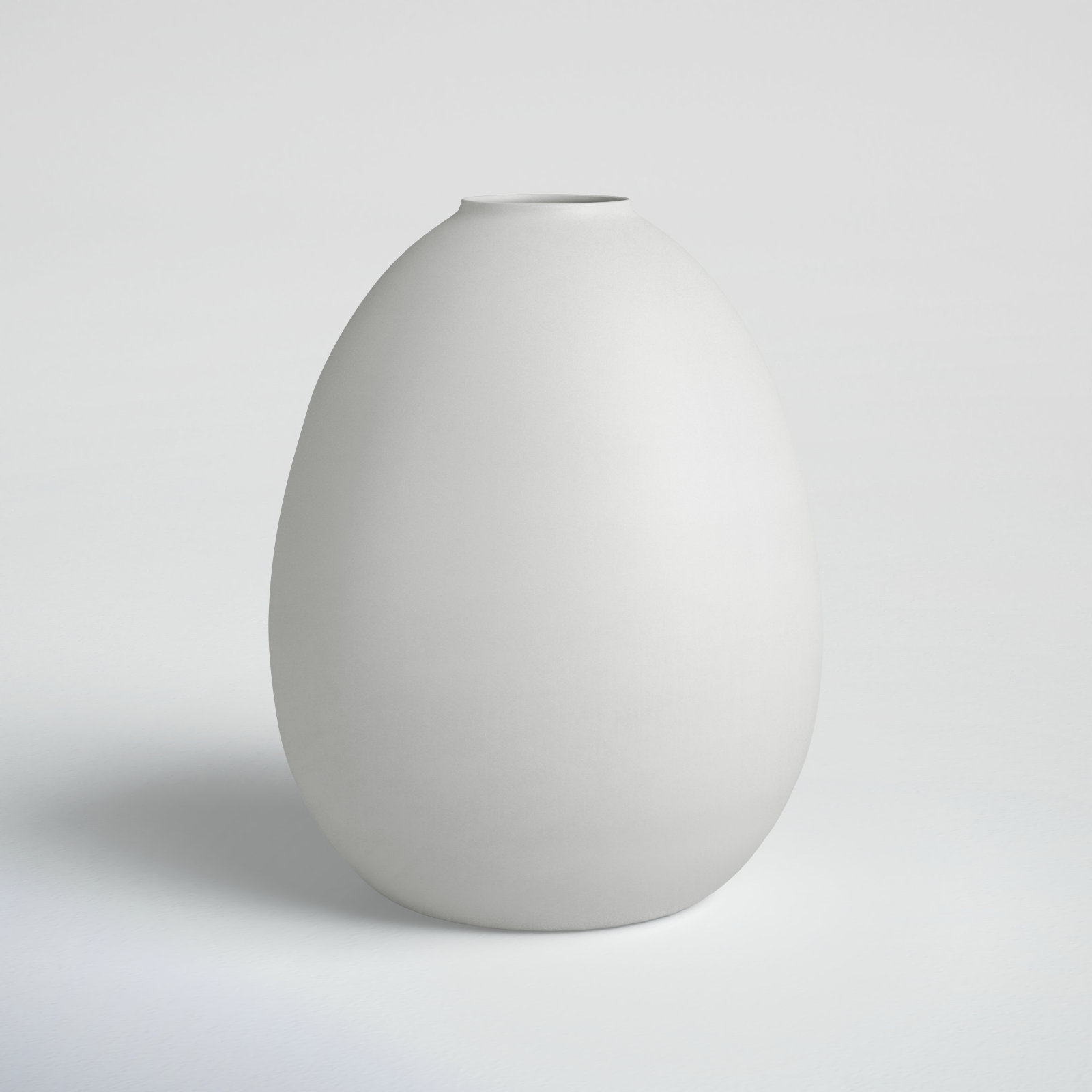 Jenny Aluminum Table Vase, White, 6.25" H x 5" W x 5" D