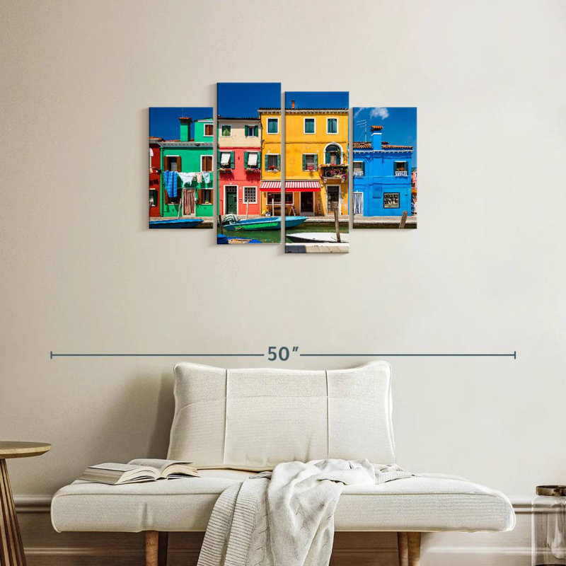 Lilie Burano Island Buildings, H 22 po x l 36 po