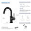 Circular Single Hole Bathroom Faucet with Drain Assembly-63898563