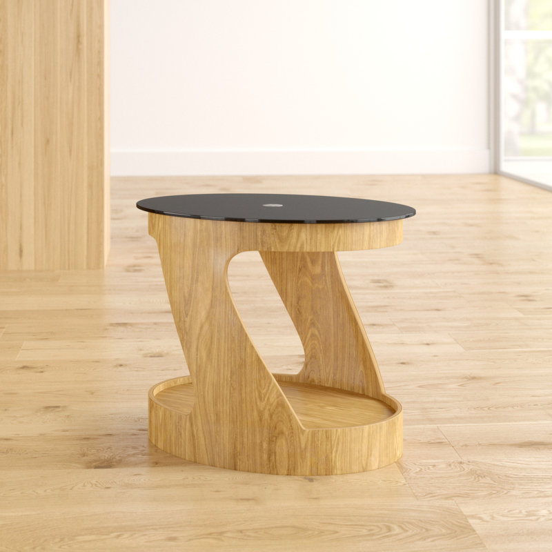 Sunterra Side Table with Storage, Oak