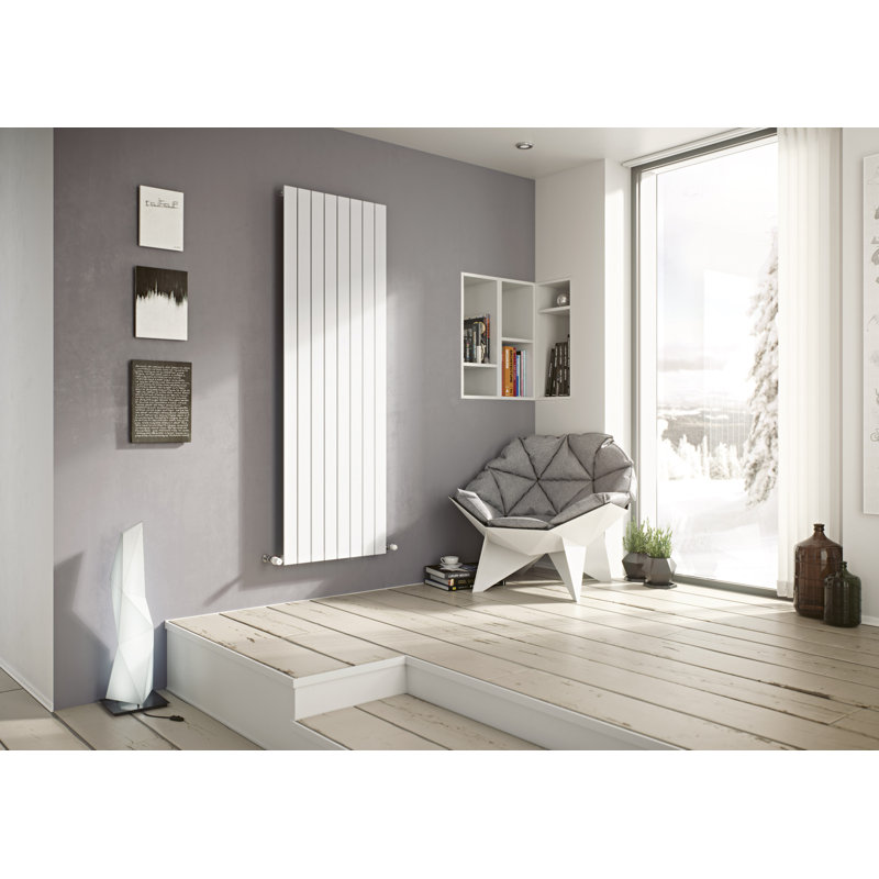 Andrew Vertical Designer Radiator, White, 180 cm H x 29.5 cm W x 7.1 cm D