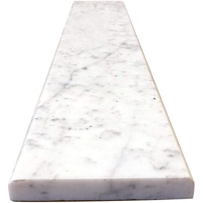 Carrara 5" x 48" Micro-beveled Marble Wall & Floor Tile