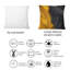 Carré, mariage de jaune et de noir - Coussin décoratif à imprimé moderne-60157925