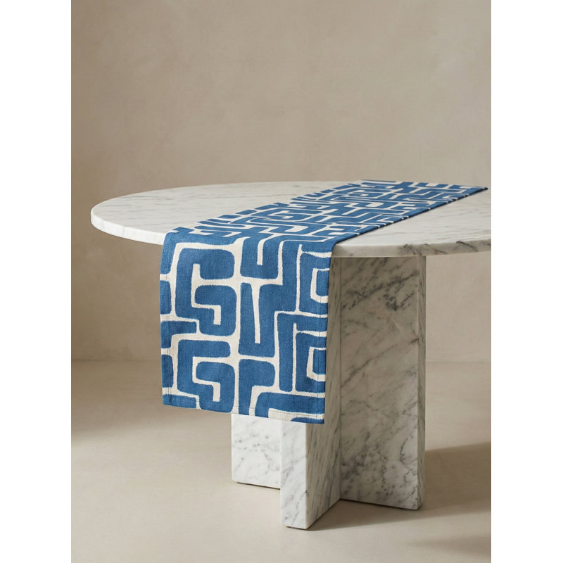 Chemin de table Cobalt Blue Nomad Maze, Cobalt Blue