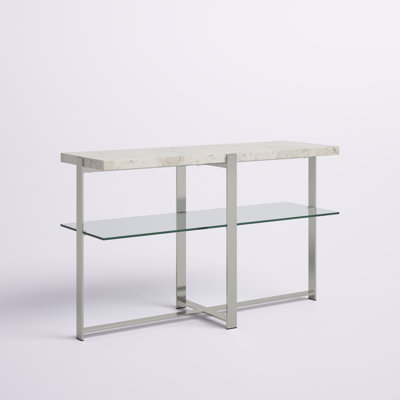 Samara 49" Solid Marble Top Console Table