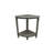 CoastalVogue Teak Snazzy Corner Shower 2-Tier shelf in Antique Gray Finish for Indoors and Outdoors
