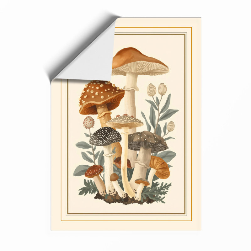 Mycology Study Botanical - Framed Print, A1 - 84.1 x 59.4 cm, Unframed
