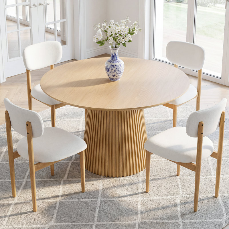 Archway 5 - Piece Solid Wood Round Dining Sets, White
