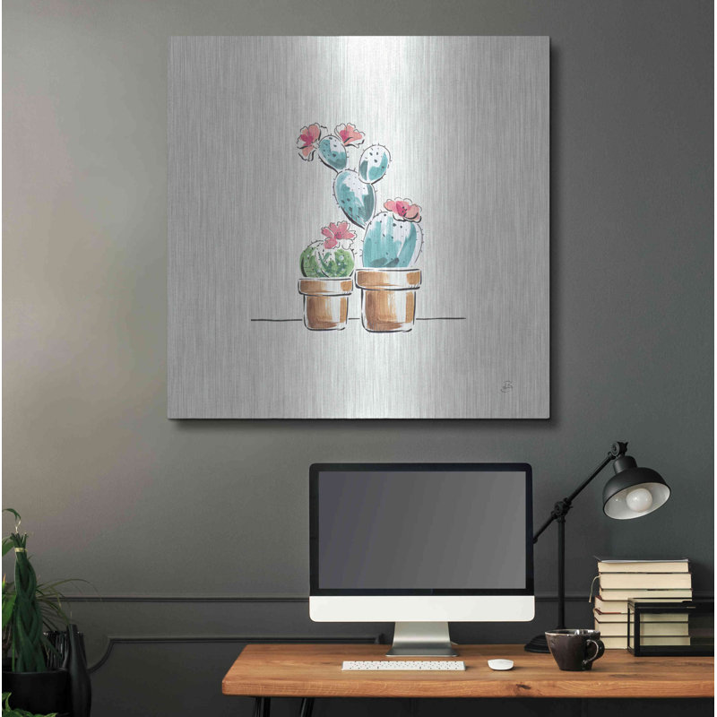 «Desert Bloom V» par Daphne Brissonet, art mural en métal, 12 po x 12 po, H 36 po x l 36 po